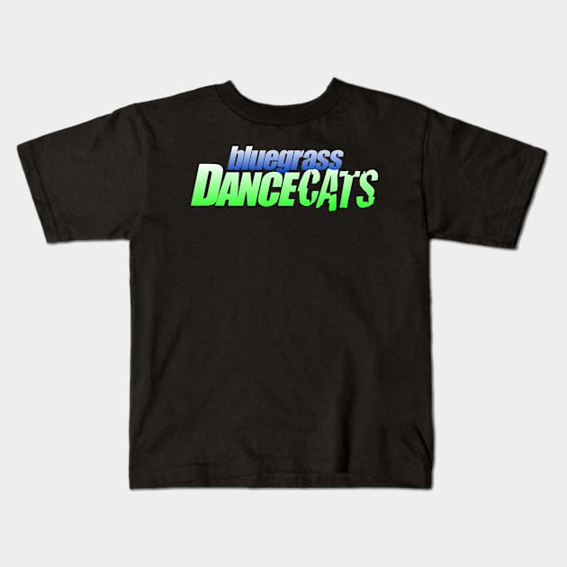 Bluegrass Dancecats Blue & Green Logo Kids T-Shirt by BGDC